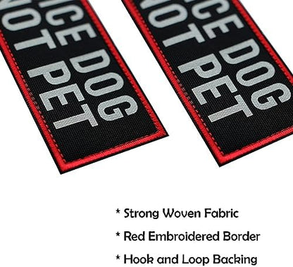 2 Pcs Reflective Service Dog Do Not Pet Patch Set - Image 3