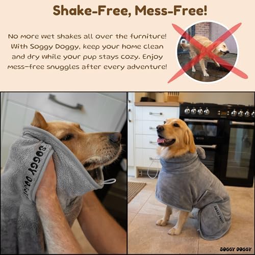 SOGGYDOGGY® US: Luxury Dog Bathrobe, Super Absorbent Microfiber Dog Bath - Image 6