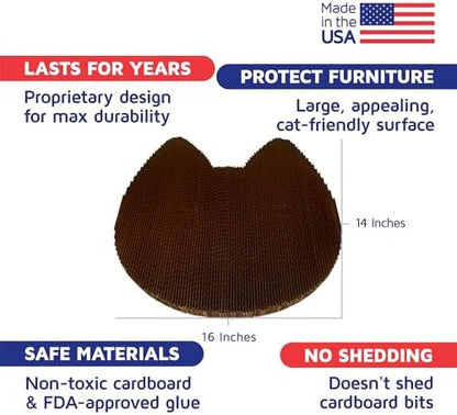 Cat Scratcher by Americat – Made in USA Cardboard Scratching Pad & Lounger – X - Image 2