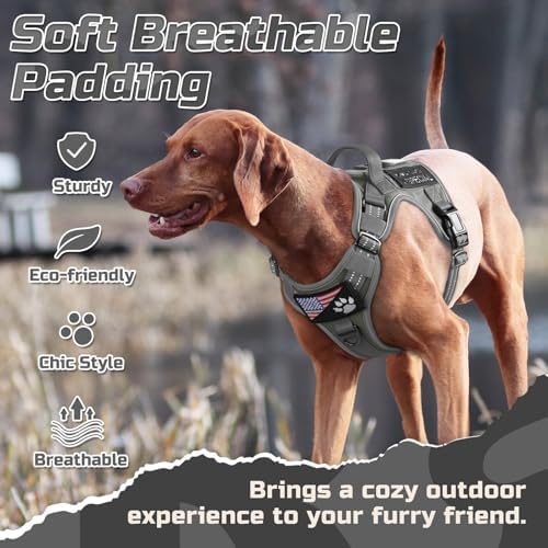 rabbitgoo Tactical Dog Harness for Large, No Pull Military Service Vest - Image 6