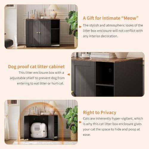 Garvee Dog-Proof Large Cat Litter Box Enclosure - Image 6
