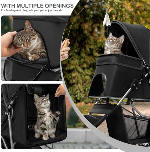 MoNiBloom Pet Stroller for Small/Medium Dogs and Cats up to 33 lbs - Image 5