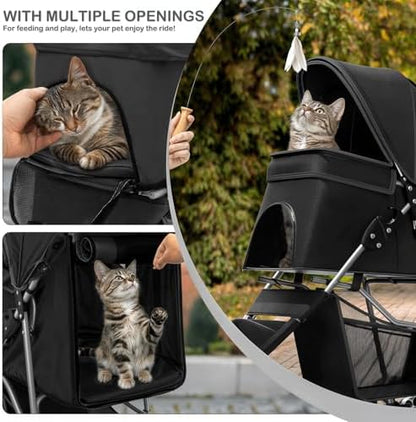 MoNiBloom Pet Stroller for Small/Medium Dogs and Cats up to 33 lbs - Image 5