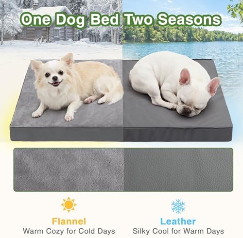 Waterproof Small Dog Bed Crate Pad 24", Washable Puppy Bed Orthopedic Gray - Image 5