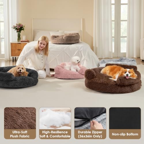 EHEYCIGA 26" Calming Donut Dog Bed - Image 5