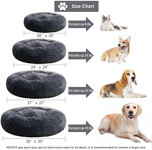 WNPETHOME Small Round Calming Dog Bed Cat Bed - Image 6