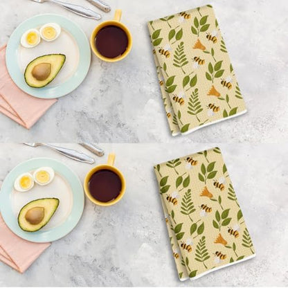2 Pcs Bee Kitchen Towels 24x14 Inch, Cute Bee Gifts - Image 7