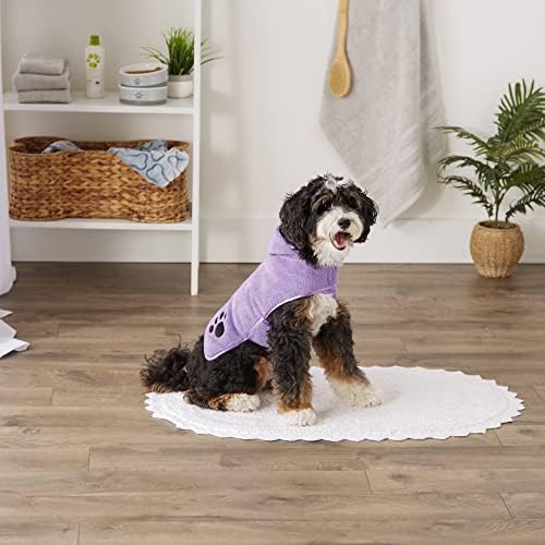 Bone Dry Pet Robe Collection, Embroidered Absorbent Microfiber Bath Robe - Image 5