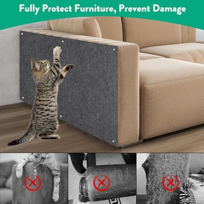 Cat Scratch Couch Furniture Protector, Trimmable Self-Adhesive Cat Scratch - Image 3