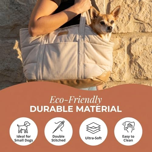Plush Dog Purse Carrier for Small Dogs, Soft Tote - Image 6