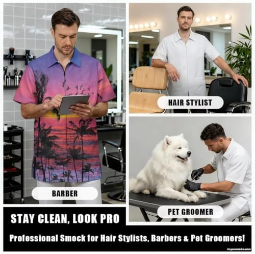 Funny Print Barber Jackets & Smocks - Image 4