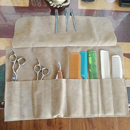 Creation Core Microfiber Fabric Salon Scissors Bag Roll Up Hair Tools Pouch - Image 2