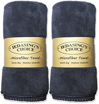 Dog Towel Pet Towel 2 Pack 16"x31" Grey Quick Drying by IEDASINGSCHOICE