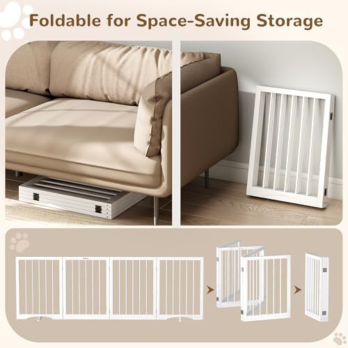 Free Standing Dog Gate Indoor, Foldable Dog Gate - Image 5