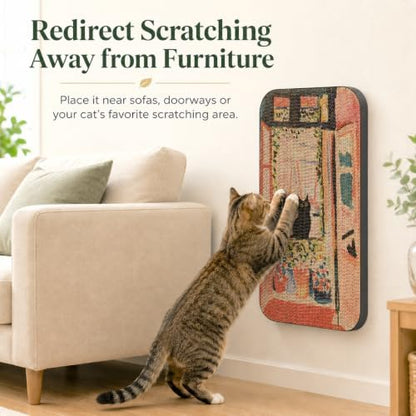 2 Pack Cat Wall Scratcher, Art Cat Scratching Board - Image 3