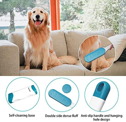 2 Pack Furniture Lint Remover Brushes, Double Sided Self Cleaning Loose Hair - Image 2