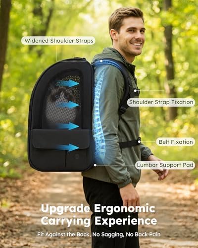pecute Dog Backpack Expandable, Cat Carrier Backpack Breathable - Image 6