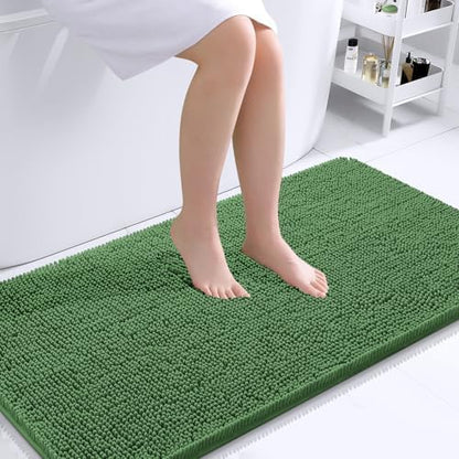 OLANLY Bathroom Runner Rugs 45x27, Extra Soft Absorbent Chenille Bath Rugs by OLANLY