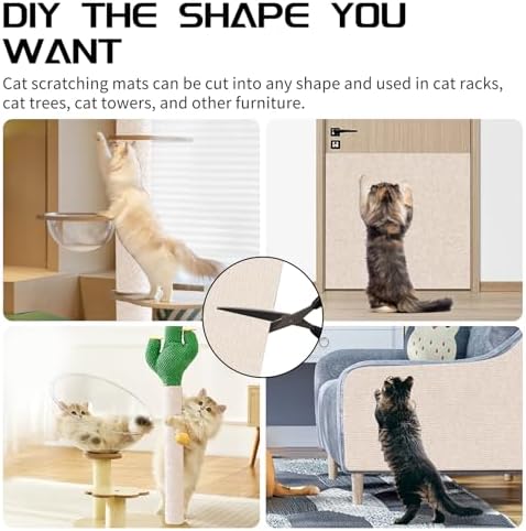 2 Pcs Self-Adhesive Cat Scratch Mat, Cat Scratch Furniture Protector - Image 5