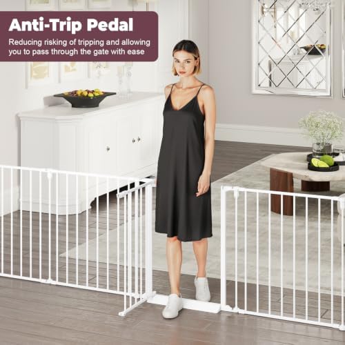 190" Extra Wide Baby Gate Playpen, Adjustable Baby Fence Play Yard - Image 5