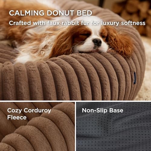 Bedsure ComfyFleece® Donut Small Dog Bed - Image 3
