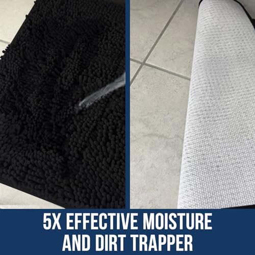 Muddy Mat Chenille Bathroom Rugs Quick Dry Microfiber Mats Non Slip Washable - Image 3