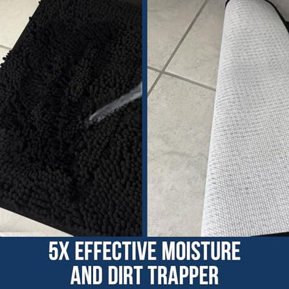 Muddy Mat Chenille Bathroom Rugs Quick Dry Microfiber Mats Non Slip Washable - Image 3
