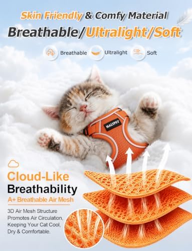 Cat Harness and Leash Set, Escape Proof Kitten Harness - Image 4