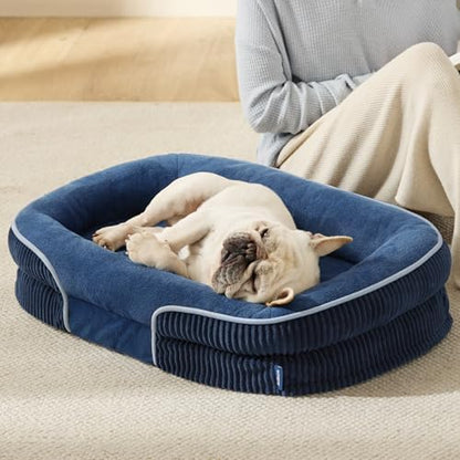 Bedsure 360°Oval Bolster Orthopedic Dog Bed Medium Size Dog by BEDSURE