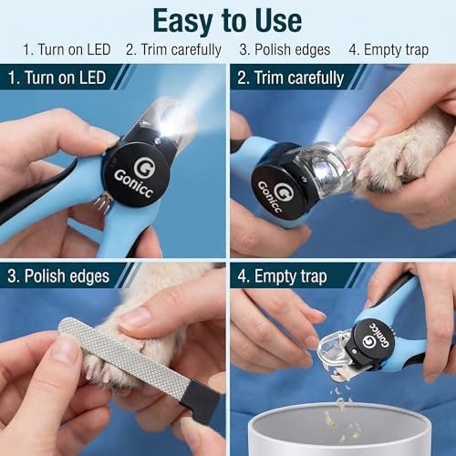gonicc LED Pet Nail Clippers for Dogs & Cats - Image 5