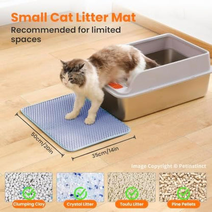 Small Cat Litter Mat, Double Layer Honeycomb Litter Box Mat - Image 2