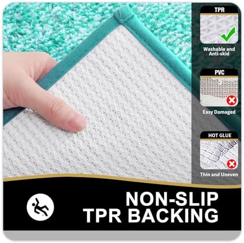 OLANLY Small Bathroom Rugs 24x16, Absorbent Microfiber Bath Rugs - Image 5