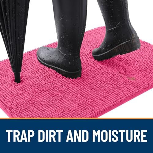 OLANLY Dog Door Mat for Muddy Paws 59x24, Super Absorbent Chenille Mud Mat - Image 2