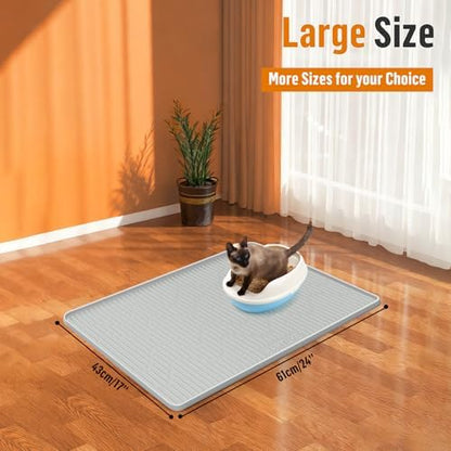 Silicone Cat Litter Box Mat 24"x 17" Extra Large Cat Rubber Mat - Image 6