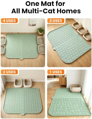 Cat Litter Mat, Silicone Waterproof Litter Trapping Mat - Image 5
