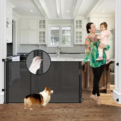 Reinforced 60" Wide Retractable Baby Gates by BabyPetSafetyGate