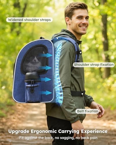 pecute Cat Backpack Visiable, Cat Carrier Expandable - Image 6