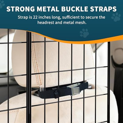 ERYTLLY Dog Car Barrier for SUVs, Adjustable Heavy-Duty Wire Pet Gate, Foldable - Image 5