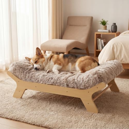 Muihood Elevated Wood Dog Bed Frame by MUIHOOD