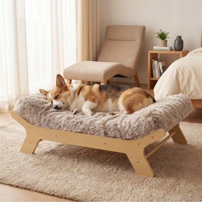 Muihood Elevated Wood Dog Bed Frame by MUIHOOD