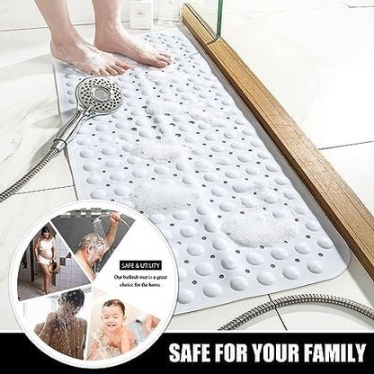 Non Slip Bathtub Shower Mat, Extra Long Bath Mat - Image 6