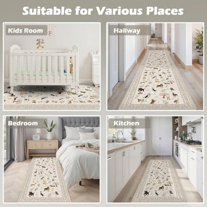 Beige Hallway Runner Rug 2x5 for Bedroom Kitchen - Image 5