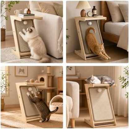 Cat Scratching Post Z-Shaped Cats Scratcher Side Table - Image 6