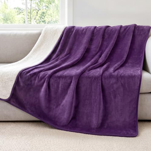 Luciphia Waterproof Pet Blanket, Washable Reversible Sherpa Fleece Throw by luciphia
