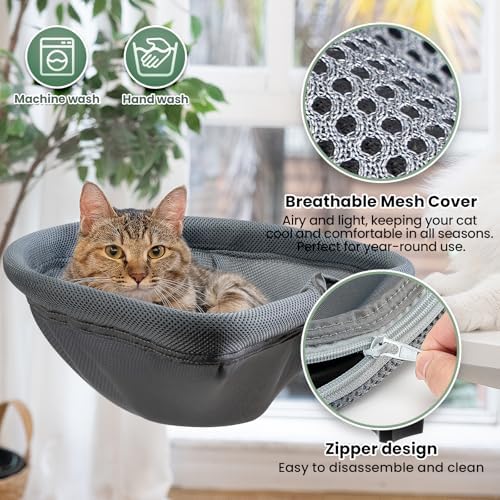 JUNSPOW Cat Desk Bed One-Click Folding, Maximum Holds 40lb - Image 5