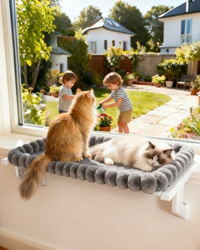 Heavy-Duty Cat Window Perch – Soft, Cozy & Warm Plush Cover by NRYDEPET