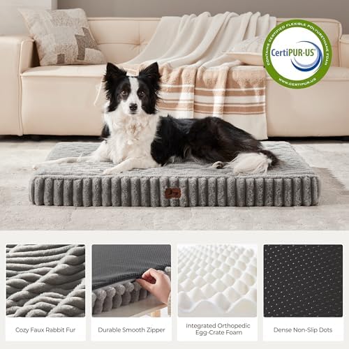 Dog Bed Medium Sized for Crate, Orthopedic Pet Pad for Dogs - Image 3