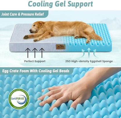 COZY KISS Cooling Orthopedic Dog Bed, Waterproof Lining - Image 3