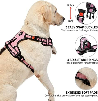 NESTROAD Dog Harness for Small Sized Dog, No Pull Dog Vest Harness Set - Image 4