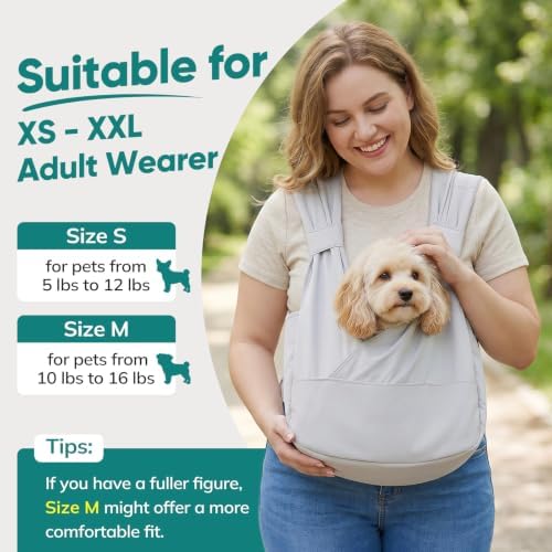 Dog Sling Carrier Front with Thicken Bottom Support - Image 4